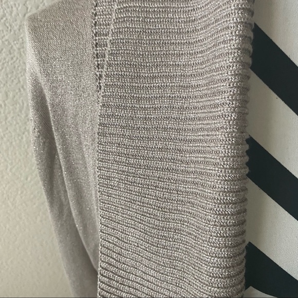 INC || taupe metallic shawl cardigan coat - Picture 2 of 9
